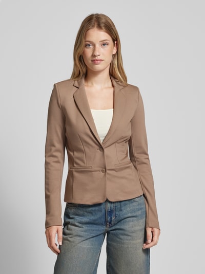 Only Taillierter Blazer mit Paspeltaschen Modell 'POPTRASH LIFE' Taupe 4