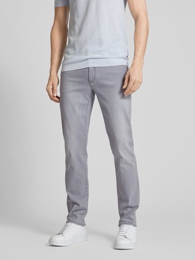 Brax Straight Fit Jeans mit Stretch-Anteil Modell 'CADIZ' Silber 4