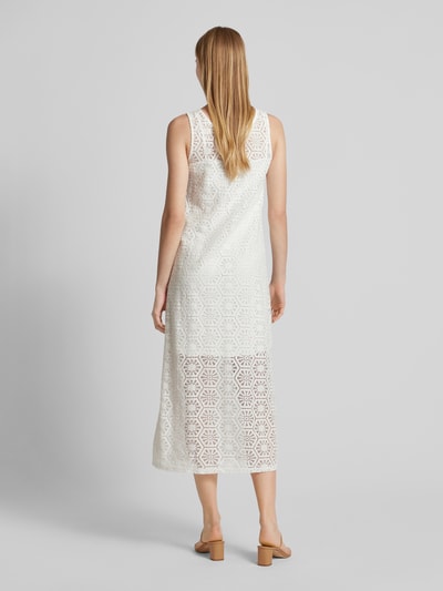 Vero Moda Długa sukienka z ażurowym wzorem model ‘HONEY’ Biały 5