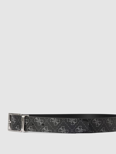 Guess Gürtel mit Allover-Muster Modell 'ADJUSTABLE BELT' Schwarz 2