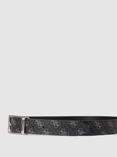 Guess Gürtel mit Allover-Muster Modell 'ADJUSTABLE BELT' Black 2