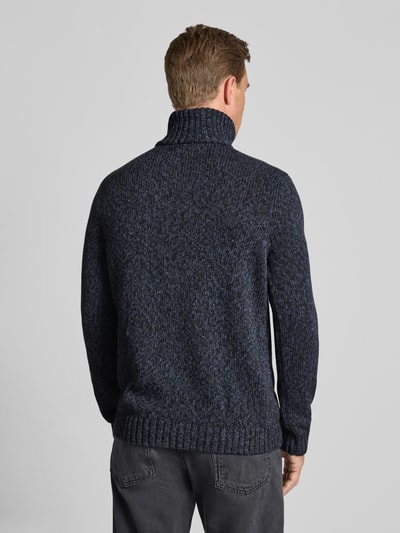 RAGMAN Strickpullover mit Troyer-Kragen Marine 5