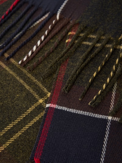 Barbour Schal mit Fransenabschluss Galingale Tartan Oliv 2