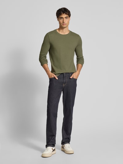 MCNEAL Pullover mit Rundhalsausschnitt Oliv Melange 1