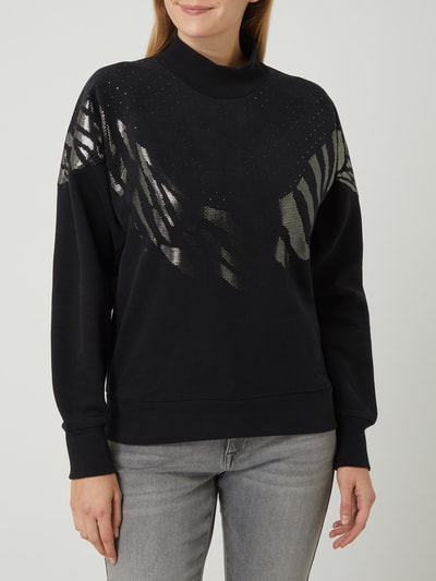 BOSS Orange Sweatshirt mit Glitter-Effekt Modell 'Ezebra' Black 4