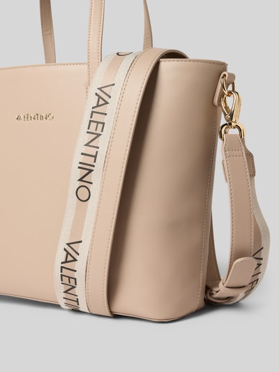 VALENTINO BAGS Torba shopper z detalami z logo Beżowy 2