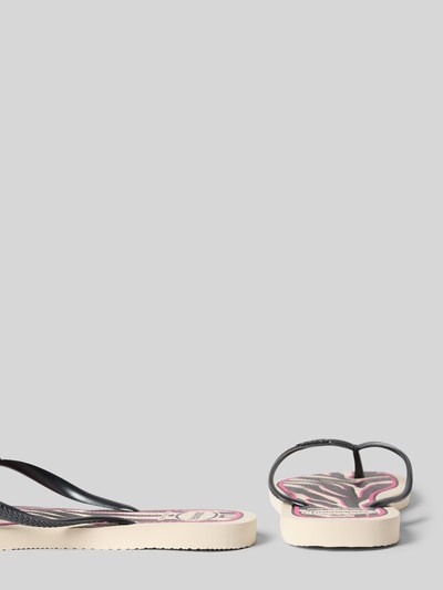 Produktfoto, Flip-Flop mit Logo-Detail von Havaianas, abgerundete Passform, Animal-Print, offene Ferse, Absatzhöhe 1 cm, Damen
