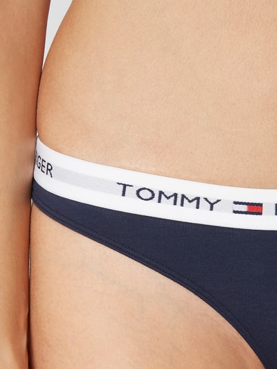 TOMMY HILFIGER String aus Baumwoll-Elasthan-Mix Marine 5