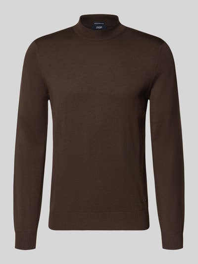 Produktfoto, Regular Fit Pullover aus reiner Schurwolle Modell 'Davide' van JOOP! uit de Heren collectie, effen donkerbruin, fijne structuur