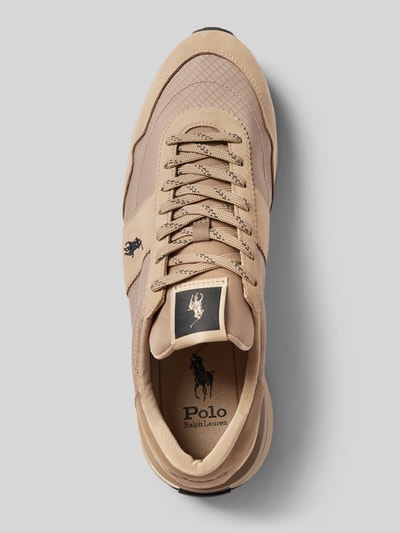 Polo Ralph Lauren Ledersneaker mit Logo-Detail Modell 'TRAIN' Beige 3