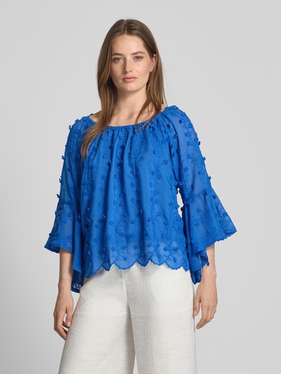 Apricot Blusenshirt mit Zierbesatz Marine 4