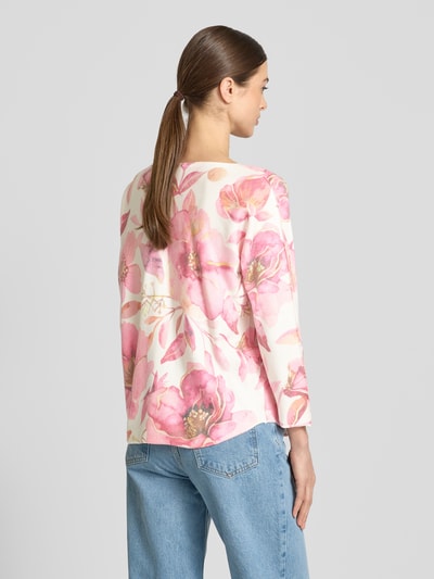 ZABAIONE Strickpullover mit Rundhalausschnitt Pink 5