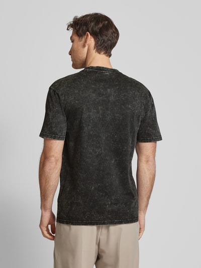 Scotch & Soda T-Shirt mit geripptem Rundhalsausschnitt Black 5