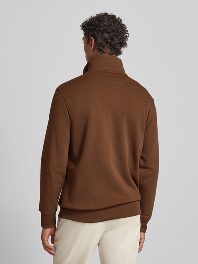 GANT Sweatjacke mit Label-Stitching Hellbraun 5
