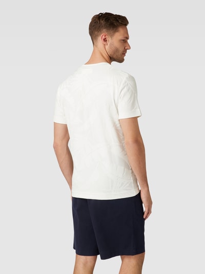 Tom Tailor T-shirt met structuurmotief, model 'jaquard' Offwhite - 5