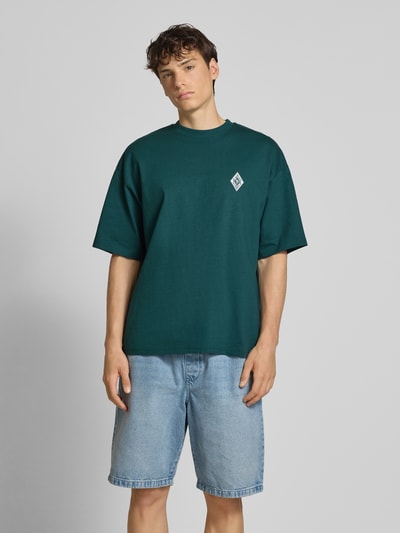 REVIEW T-shirt met ronde hals Donkergroen - 4