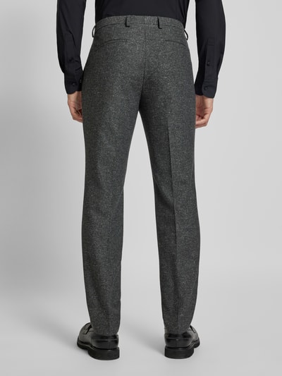 HUGO Slim fit pantalon met persplooien, model 'Hesten' Middengrijs gemêleerd - 5