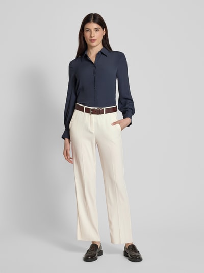 Marella Stoffen broek met persplooien, model 'LELLO' Wit - 1