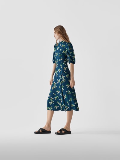 Diane von Furstenberg Midikleid mit Allover-Muster Jeansblau 4