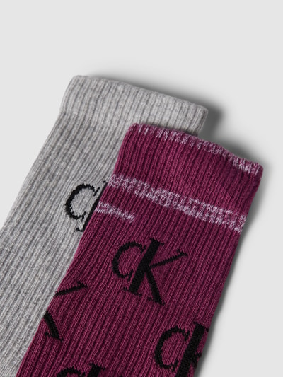 Calvin Klein Jeans Socken mit Label-Details im 2er-Pack Pflaume 2