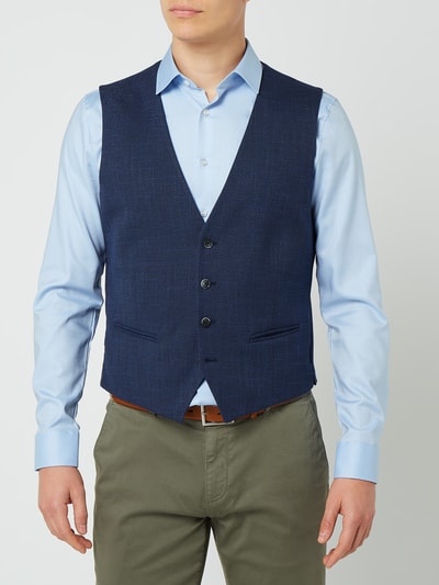 MCNEAL Gilet met fijne geweven structuur, model 'Freddy' Donkerblauw - 4