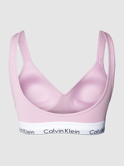 Calvin Klein Underwear Biustonosz sportowy na szerokich ramiączkach w jednolitym kolorze Jasnofioletowy 3