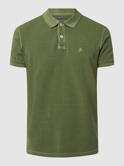 Marc O'Polo Poloshirt mit Label-Stitching Olivgrün 2
