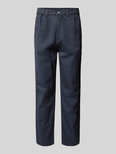 Lindbergh Tapered Fit Bundfaltenhose mit Gürtelschlaufen Dunkelblau 2