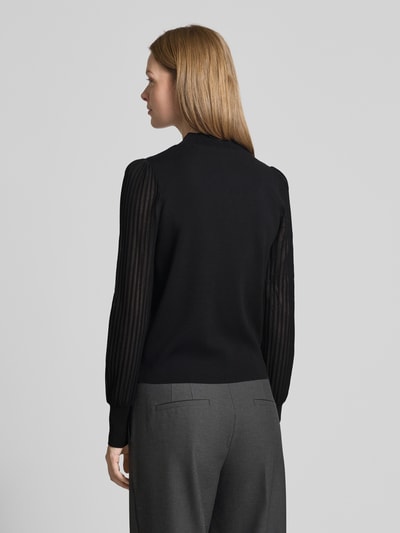 Zero Strickpullover aus Viskose-Mix mit Ballonärmeln Black 5