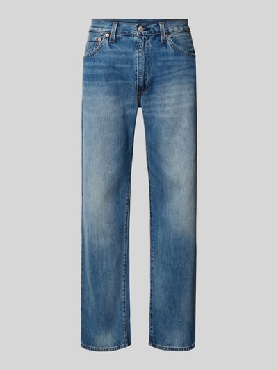Levi's® Relaxed straight fit jeans in used-look, model '555®' Jeansblauw - 2