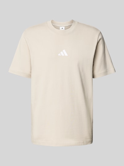 adidas Sportswear T-shirt met labelprint Zand - 2