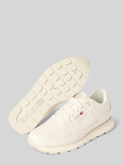 K-SWISS Ledersneaker mit Label-Stitching Modell 'Vista Runner' Offwhite 4