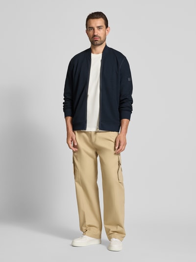 Marc O'Polo Regular Fit Strickjacke aus reiner Baumwolle Marine 1