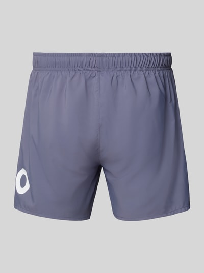 Produktfoto, Badeshorts mit Label Print Modell 'MAKAI' von HUGO in Grau, Popeline-Gewebe, elastischer Bund, seitliche Eingrifftaschen