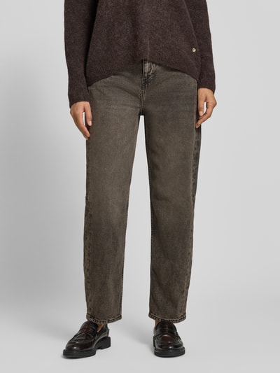 Liu Jo White Mom Fit Jeans mit 5-Pocket-Design Mittelbraun 4