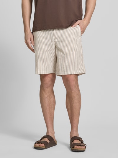 Selected Homme Bermudy o kroju regular fit z mieszanki bawełny model 'KARL' Piaskowy 4