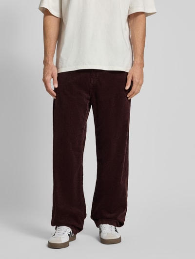 Carhartt Work In Progress Corduroy broek met steekzakken, model 'LANDON' Donkerbruin - 4