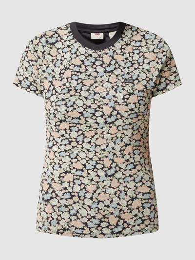 Levi's® T-shirt met millefleurs-dessin  Zwart - 2