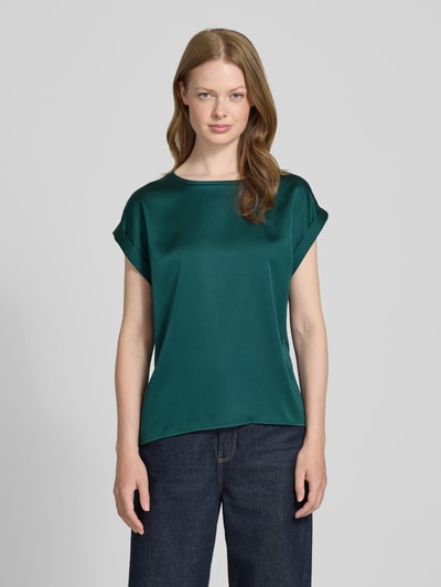 Vila Blusenshirt mit Rundhalsausschnitt Modell 'ELLETTE' Dunkelgruen 4