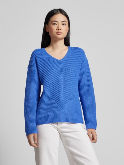 Tom Tailor Pullover met V-hals Blauw - 4