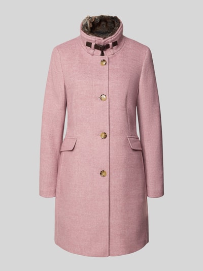 Christian Berg Woman Selection Regular fit lange jas met wol Lichtroze gemêleerd - 2