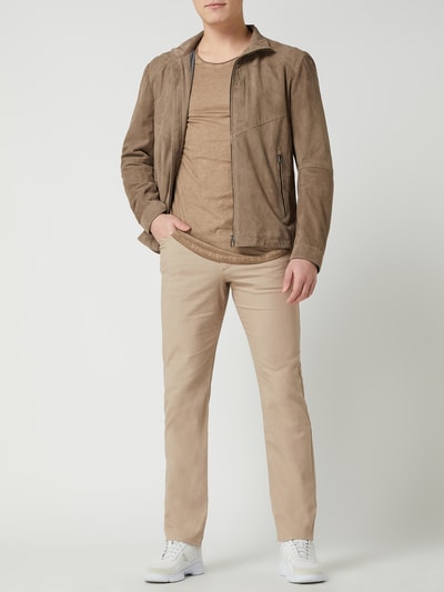 bugatti Regular fit broek met stretch  Beige gemêleerd - 1