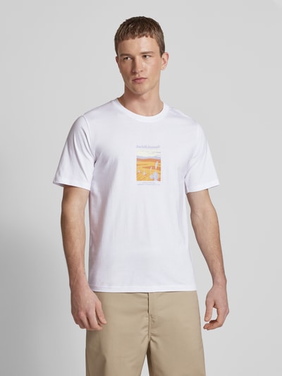 Jack & Jones T-Shirt mit Rundhalsausschnitt Modell 'JORSPLIT' Weiss 4