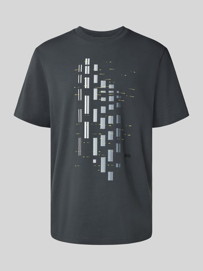 BOSS Green Regular Fit T-Shirt aus Baumwoll-Mix Modell 'GRX ZONE' Dunkelgrau 2