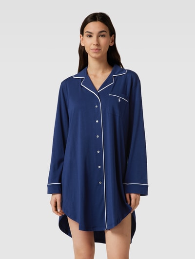 Polo Ralph Lauren Pyjamashirt met borstzak Marineblauw - 1