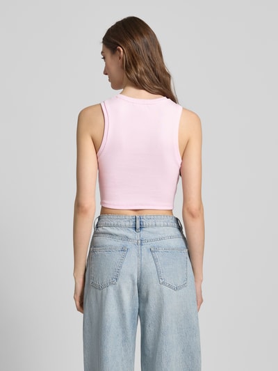 Only Slim fit korte tops van katoenmix, model 'VILMA' Lichtroze - 5