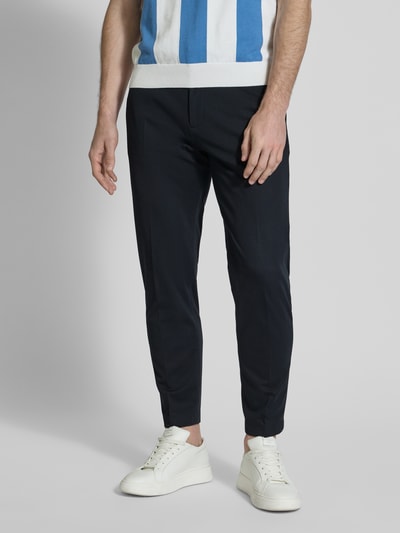 Cinque Tapered Fit Stoffhose mit Bügelfalten Modell 'JUNO' Marine 4