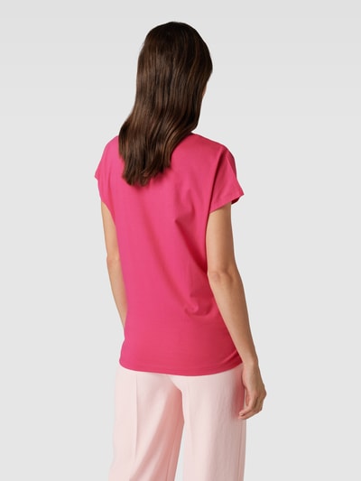 Montego T-shirt met ronde hals Fuchsia - 5