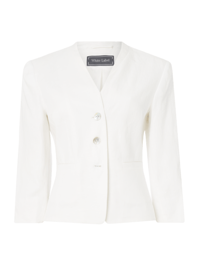 WHITE LABEL Blazer aus Leinen  Offwhite 1