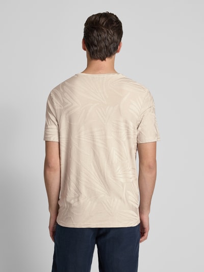 Cinque T-shirt met lyocell en labeldetail, model 'Jacko' Beige - 5